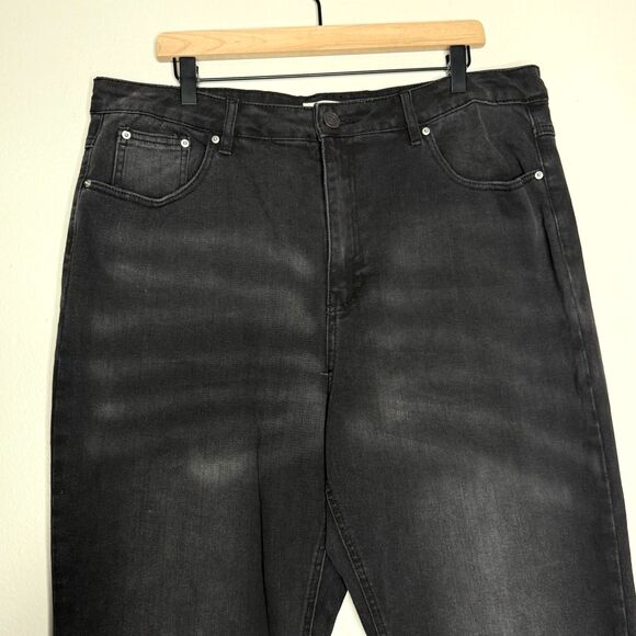 Simply Be Denim Womens Jeans 16R Black Wash Bootcut Straight Stretch - Picture 6 of 9